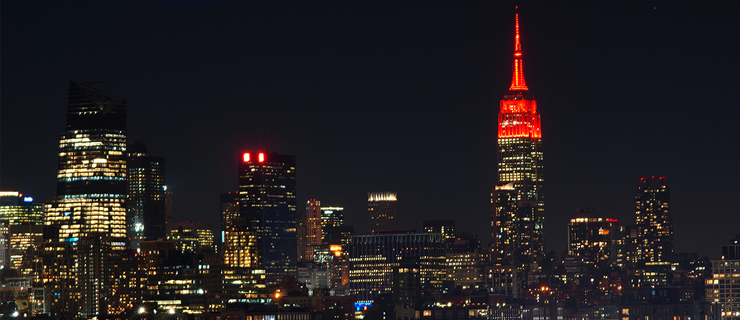 Empire State Building lit up in red for Rutgers 250th anniversary